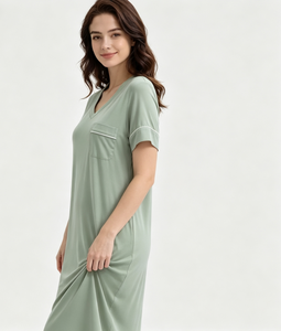 Pijamas de Bambú para Mujer, Conjunto de Pijama de Fibra de Bambú Suave, Ropa de Dormir de Nueva Llegada - Product Image 5
