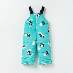 Combinaison de <span class=keywords><strong>ski</strong></span> coréenne OZKIZ pour enfants, motif pingouin, mode hiver pour garçons de 2 à 7 ans, isolation synthétique, style imprimé, vente en gros - Product Image 2