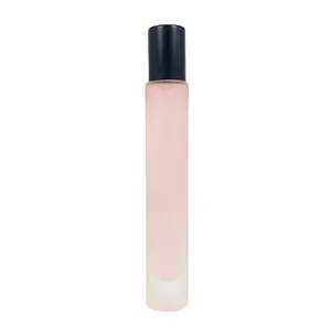 Botella cilíndrica para crema de ojos, botella cilíndrica de 10ml, vacía, con diseño de botella cilíndrica de cristal para perfume