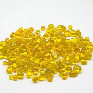 Decorative 2-4mm Yellow Glass Beads For Pool
