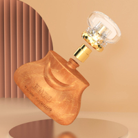 Belle forme ronde de luxe 100ml bouchon magnétique en aluminium mat huile d'oud opaque noir vide vaporisateur bouteilles de parfum