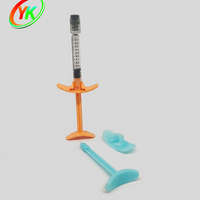 Seringue en verre OEM de 1 mL à embout Luer Lock long avec butée personnalisée anodisée pour l'emballage dermatologique