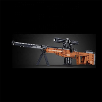 Senapan Sniper Mork AWM Model Blok Bangunan Senjata DIY Permainan Perang Mainan Senjata Militer untuk Anak Laki-laki