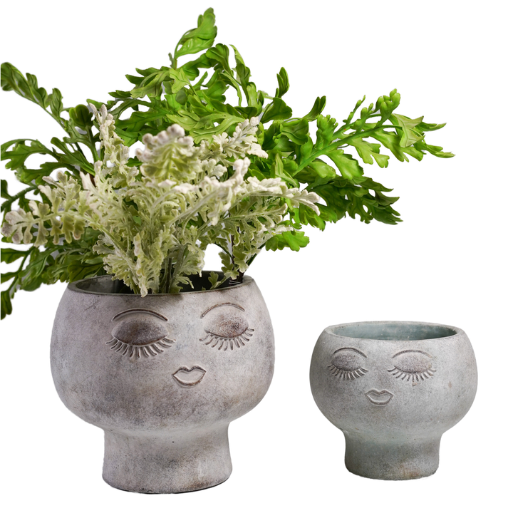 Lianda Indoor/Outdoor Garden Flower Pots Planters Human Face Decorative