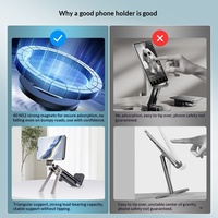 Support de téléphone magnétique pour trépied Ally, rotation à 360°, support de lit, aimant puissant N52, sans chute, compatible universel