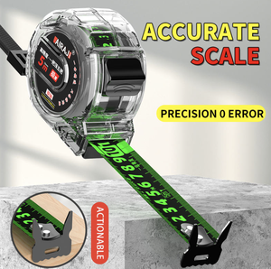 Cinta Métrica de Acero Fluorescente de Doble Cara de 7.5m, Alta Precisión, Caja de Acero Endurecido, Material ABS Reforzado Resistente al Desgaste, Métrica - Product Image 3