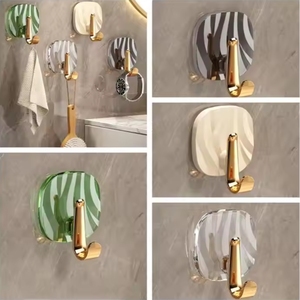 Acrylic <strong>Hook</strong> Punch-free Self-adhesive Bathroom <strong>Hook</strong> <strong>Wall</strong> Mounted Towel Hanger Coat <strong>Key</strong> Hanging <strong>Hooks</strong> Home Decor Holder - Product Image 4