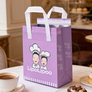 Bolsa Térmica Aislante de Aluminio y Tela No Tejida, Impermeable, con Logotipo Personalizado, para Comida Caliente o Fría, Desechable, para Entrega a Domicilio - Product Image 1