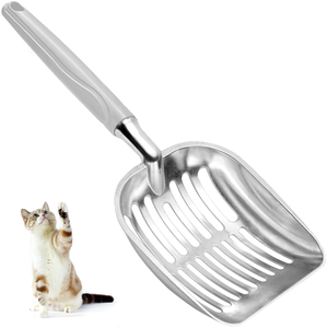 Vente en gros de pelle à litière pour chat pelle à chat en métal manche en bois plastique pelle à tamiser pelle à litière en alliage d'aluminium robuste - Product Image 1