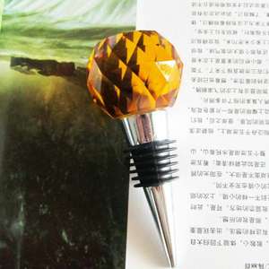 Gekleurde kristallen glazen bol wijnfles stop MH-QT0247 - Product Image 4