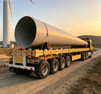 Semi-remorque à plateau surbaissé multi-essieux pour le transport de machines de génie civil de grande taille