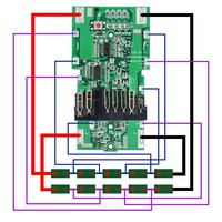 Cocok untuk BSL36A18/BSL36B18 18V/36V 21700 Kit Kotak Baterai Plastik Kompatibel dengan BMS untuk Baterai Alat 18V 36V.