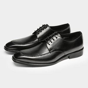Chaussures Oxford carrées pour hommes en cuir véritable de luxe haut de gamme, semelle en caoutchouc antidérapante, massage, désodorisation - Product Image 6