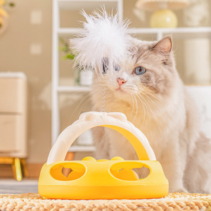 Hagou – bâton de chatonnerie pour chat avec plume rebondissante, jouet interactif pour chats, anti-ennui, jouet manuel pour chats - Product Image 4