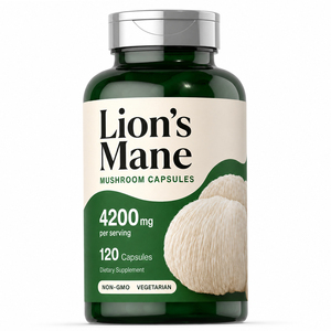 Suplemento Herbal, Extracto de Melena de León, Cápsulas Vegetarianas con Antioxidantes para la Salud del Cerebro y la Inmunidad, Uso en Adultos - Product Image 1
