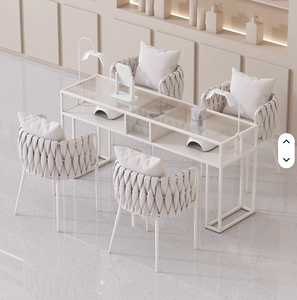 Juego de Mesa y Silla de Manicura de Estilo Nórdico, Mesa de Manicura Moderna y Minimalista para Una o Dos Personas, Muebles Comerciales para Salón o Taller - Product Image 5