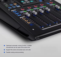 GAX-TQ12 Mezclador de Audio Digital Profesional de 12 Canales con Procesador de Efectos DSP, Consola para DJ, Control por Aplicación, Sonido en Vivo