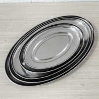 Assiette Alimentaire Ovale en Métal Acier Inoxydable Prix Bas, Plateau Ovale à Poisson en Acier Inoxydable, Plats, Plateau à Œufs, Plateau de Service Alimentaire Chinois