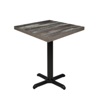 Meubles de restaurant personnalisables Table moderne en métal base carrée rectangulaire stratifié mélaminé Dessus de table en bois