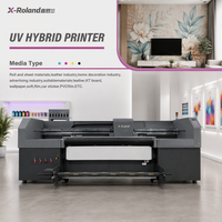 Imprimante UV hybride grand format X-Roland avec système d'alimentation industriel, imprimante UV à refroidissement par eau LED pour la publicité et la décoration