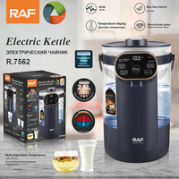 Bouilloire électrique en verre RAF, nouveau design, 800 W, 2,5 L, avec affichage de la température multi-réglable