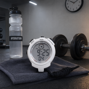 Cronómetro Digital con Pantalla Grande, Temporizador Deportivo Retroiluminado, Resistente al Agua, con Cordón para Entrenamiento - Product Image 3