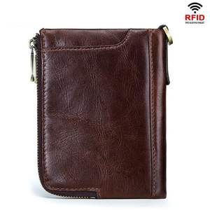 도매 지갑 옴므 지퍼 수직 지갑 빈티지 가죽 지갑 Rfid 남자 - Product Image 3