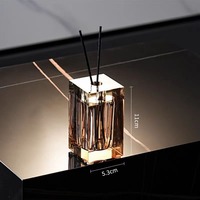 Meilleur coffret cadeau Décoration intérieure Bouteille en cristal Diffuseur de parfum à roseaux Parfum Aromathérapie Porte-encens Artisanat en cristal Cadeaux