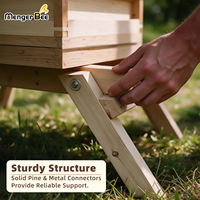 Support de ruche national standard britannique, commande en gros, support de ruche pliable en bois de pin robuste pour les distributeurs d'apiculture