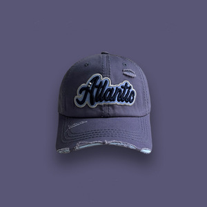 Gorra de béisbol de mezclilla rosa desgastada con bordado atlántico para mujer, estilo urbano de verano - Product Image 3