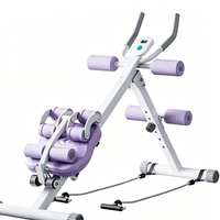 Appareil d'entraînement abdominal pliable pour la maison, machine de mise en forme de la taille, équipement de crunch à résistance réglable avec bandes de résistance