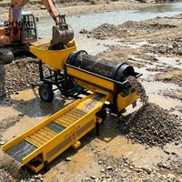 Trommel de oro completo para lavado de oro fino, unidad de criba de malla fina de 10-20 t/h para prospectores de oro individuales en África