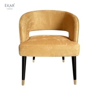 EKAR Chaise de salle à manger rembourrée Radiance Luxe | Sièges matelassés de luxe pour les salles à manger modernes