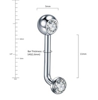 Astm f 136 Titane Christina Vertical Piercings Gem Vagin Piercings Génital VCH Body Jewelry Piercing