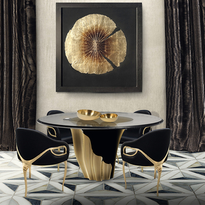 Fabricant de meubles de Foshan, Chine, marque italienne, style moderne minimaliste de luxe, table à manger <span class=keywords><strong>Yasmine</strong></span> avec plateau en verre trempé, 6 places. - Product Image 4