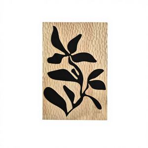 Décoration murale rustique en MDF écologique sculptée en forme de fleur, 40x3x60cm, pour salon - Product Image 1