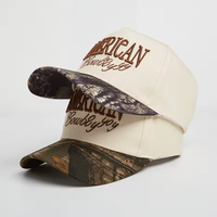 Casquettes de baseball personnalisées en gros, 5 panneaux, coton Oxford Dobby, camouflage léopard et broderie à la main à pois, unisexe, adulte, décontractées, Gorras