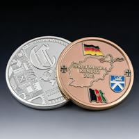 Pièce de monnaie commémorative personnalisée en alliage de zinc – Design antique/moderne, qualité supérieure, couleur et placage personnalisés, cadeau commémoratif, fabrication en usine
