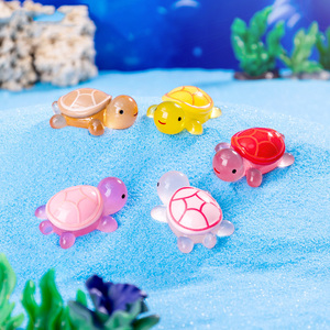 10 Couleurs de Grosses Tortues Miniatures Lumineuses, Mini Animaux en Résine, Petites Tortues pour Artisanat, Maison de Poupées, Jardin, Micro-Moissonnages et Décoration de Paysages - Product Image 2