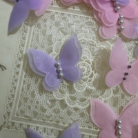 Accessoire coréen DIY fait main, applique papillon 3D en organza à double perle, à coudre pour vêtements et chapeaux d'enfants