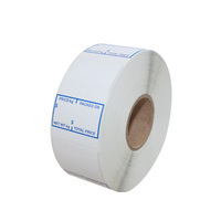 Étiquette thermique adhésive semi-brillante 60x40mm, noyau en carton, vierge, impression directe, pour utilisation en supermarché