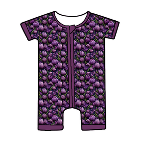 Bambu Kısa Fermuarlı Tulum Pijama Batı Tarzı Kısa Fermuarlı Tulum - Product Image 4