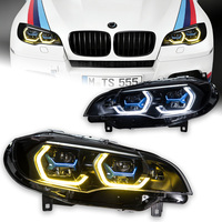 Feux de voiture pour BMW E71 X6 E72, phares LED 2007-2014, mise à niveau Angel Eye, double DRL, lentille de projecteur laser, accessoires automobiles