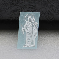 Personnalisé église christianisme chrétien vierge marie cuivre jésus croix ordinateurs portables ordinateurs autocollants en métal pour téléphone