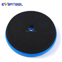 Tampons de polissage orbitaux EVERTOO en polyuréthane, tampon de polissage en éponge, tampon de polissage à la cire, tampon en mousse souple bleu clair pour opérations de finition