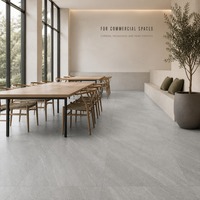 Carrelage en porcelaine de 10 mm d'épaisseur, 600x1200 mm, grain de pierre gris, finition mate, pour murs et sols