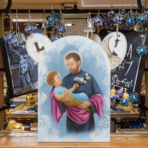 Католическая Религиозная Христианская арочная деревянная доска-Сан-Кайетано, недорогие христианские подарки с УФ-печатью, многоразовый Настольный Декор для дома - Product Image 2