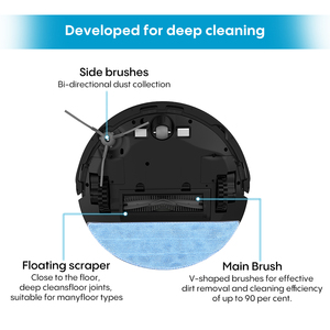 Bagotte Smart Self-Emptying Robot Vacuum Cleaner Stofzuiger Aspirateur Aspiradora Wet <b>Dry</b> <b>Mopping</b> Function for Hotels Robot Vacu - Product Image 6