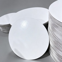 Boîte à gâteau haute blanche personnalisée avec fenêtre transparente festonnée et rabat frontal, 8, 10, 12 pouces, écologique et biodégradable