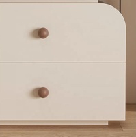 Table de chevet en bois de cerisier de style européen américain - Tables d'appoint modernes pour la chambre à coucher, meubles de chevet classiques